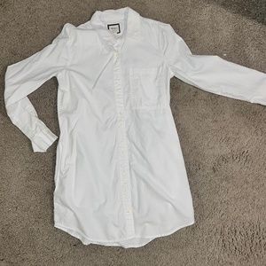 White button down oversize T-shirt dress size small